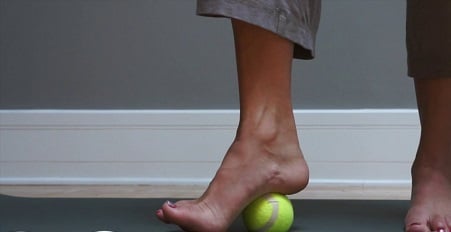 massage balle de tennis